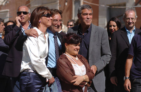 George Clooney and Bill Murray visit the historical centre of L'Aquila, Italy - 09 Jul 2009