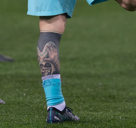 Lionel Messi Tattoo Before Uefa Champions\
