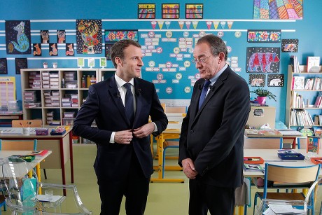 French President Emmanuel Macron interviewed in Berd'huis, Berd Huis, France - 12 Apr 2018