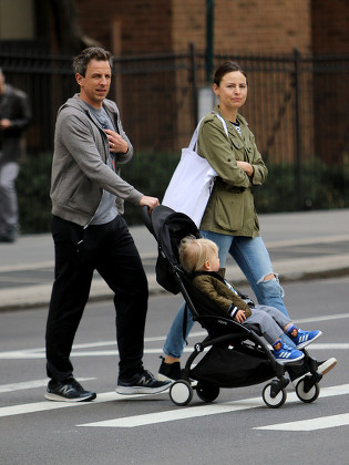 Seth Meyers out and about, New York, USA - 13 Apr 2018