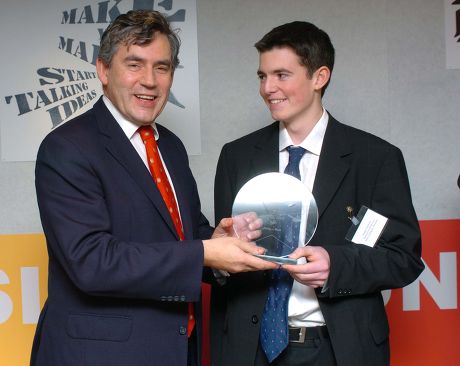 Chancellor Gordon Brown Who Presented The Daily Mail Enterprising Young Brits Awards. Winner Fraser Doherty. Fraser Doherty 15 Founder Of Doherty's Preserves - Makes Jams And Marmalades At Home In Edinburgh Then Sells Them Door-to-door And Nationwid