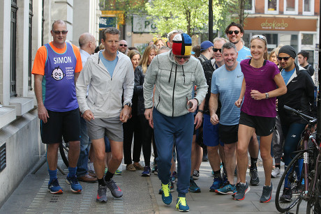 Chris Evans, Paula Radcliffe and Steve Cram out and about, London, UK - 20 Apr 2018