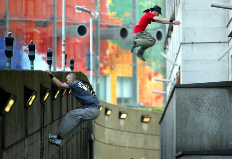 Ez (paul Corkery) 30 London's Leading Free-runner With Mate Bam (ben Milner). Leaping Across A Concrete Chasm They Hang In Mid-air As If Suspended By Invisible Wires Before Landing Gracefully. No Springs No Safety Harness No Ropes - Just The Human B