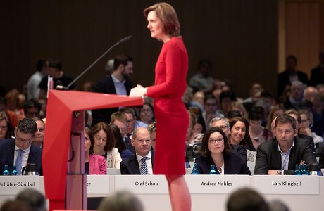 Extraordinary SPD party convention, Wiesbaden, Germany - 22 Apr 2018