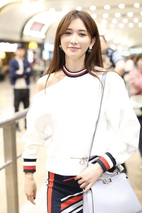 Lin Chiling at Beijing Capital International Airport, China - 21 Apr 2018