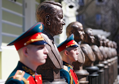 Boris Yeltsin's bust unveiled on Alley of Rulers in Moscow, Russian Federation - 23 Apr 2018