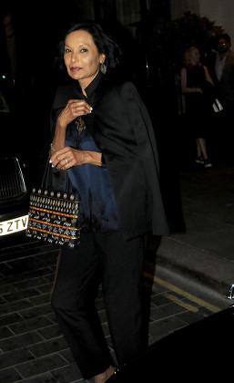 Shakira Caine Leaving Scotts Restaurant Editorial Stock Photo - Stock