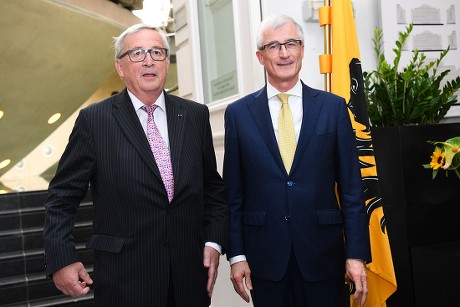 Jean-Claude Juncker visits the Flemish parliament, Belgium - 09 May 2018