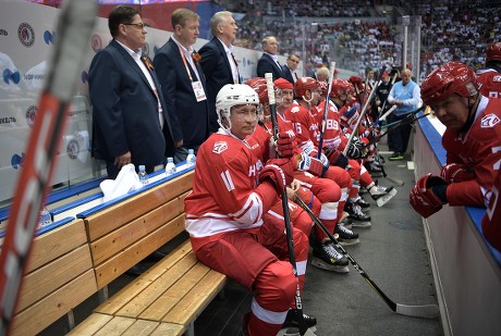 Vladimir Putin takes part in a gala ice hockey match, Sochi, Russian Federation - 10 May 2018