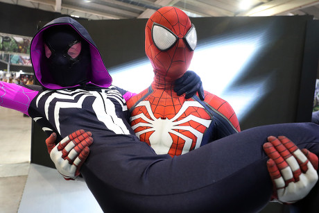 Cosplayers Dressed Spiderman Costumes Pose During Editorial Stock Photo -  Stock Image | Shutterstock