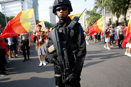 Armed Member Indonesian Mobile Brigade Corps Editorial Stock Photo ...