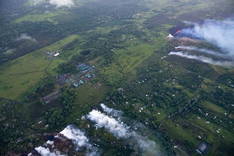 Aerial View Shows New Fissure Erupting Editorial Stock Photo - Stock ...