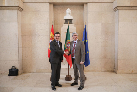 Eurogroup President Mario Centeno meets Spanish Economy Minister Roman Escolano, Lisboa, Portugal - 16 May 2018