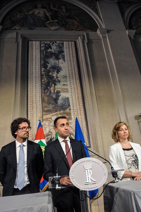 Lega Party and 5 Stars Movement consultation press conference, Quirinale Palace, Rome, Italy - 21 May 2018