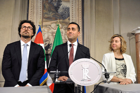 Lega Party and 5 Stars Movement consultation press conference, Quirinale Palace, Rome, Italy - 21 May 2018
