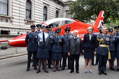 Theresa May meets with RAF Servicemen, London, UK - 23 May 2018