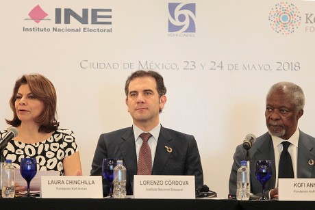 'Electoral integrity in Latin America' press conference, Mexico City, Mexico - 24 May 2018