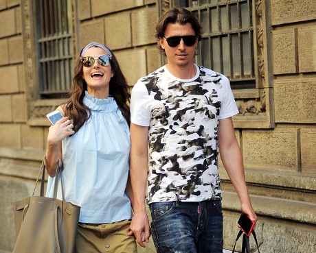 Riccardo Montolivo and Cristina De Pin out and about, Milan, Italy - 25 May 2018