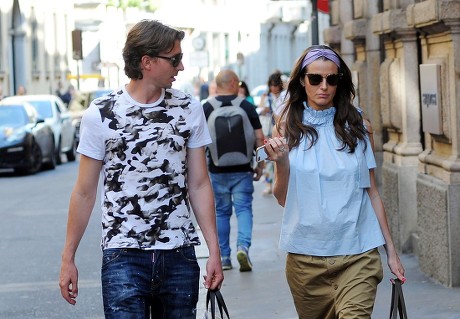 Riccardo Montolivo and Cristina De Pin out and about, Milan, Italy - 25 May 2018