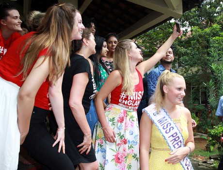 Miss England winners at the Sarvodaya Shramadana Movement, Moratuwa, Sri Lanka - 28 May 2018