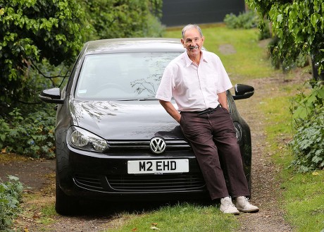 Writer Hunter Davies With His Vw Golf.