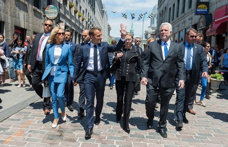 President Emmanuel Macron visit the old city of Montreal, Canada - 07 Jun 2018