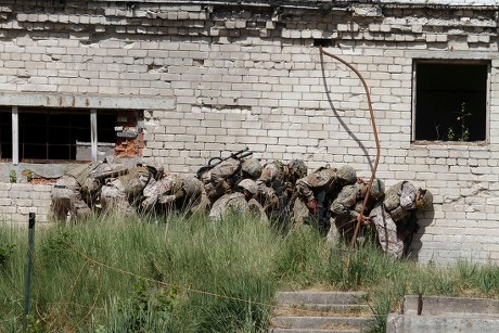 Latvian Army Soldiers During Urban Fighting Editorial Stock Photo ...