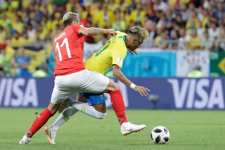 Brazilian Forward Neymar R Swiss Midfielder Editorial Stock Photo ...