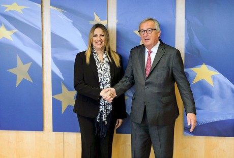 Greek opposition leader Fofi Gennimata visits EU Commission in Brussels, Belgium - 19 Jun 2018