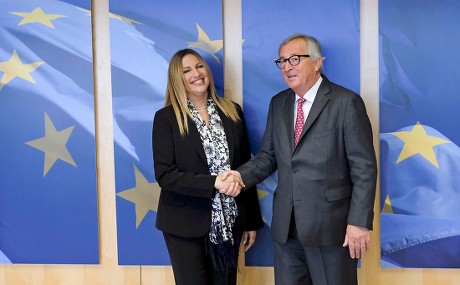 Greek opposition leader Fofi Gennimata visits EU Commission in Brussels, Belgium - 19 Jun 2018