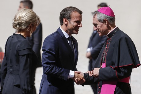 French President Emmanuel Macron Meets Pope Francis, Vatican City ...