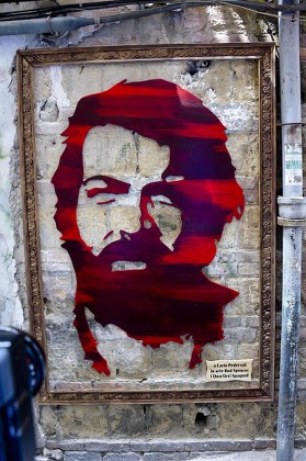 Bud Spencer portrait unveiled in Naples, Italy - 27 Jun 2018