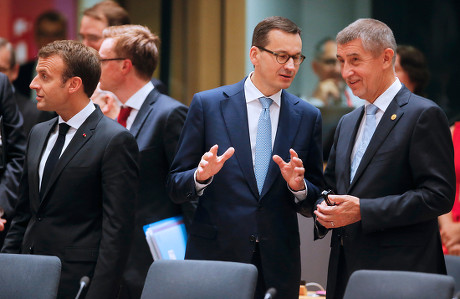 Mateusz Morawiecki Emmanuel Macron Andrej Babis Editorial Stock Photo ...