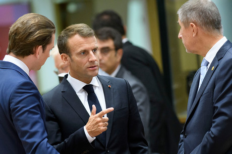 Sebastian Kurz Emmanuel Macron Editorial Stock Photo - Stock Image ...