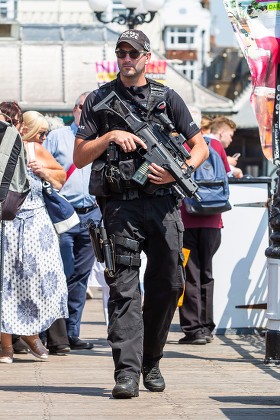 Armed Police Officers Patrol Brighton Palace Editorial Stock Photo ...