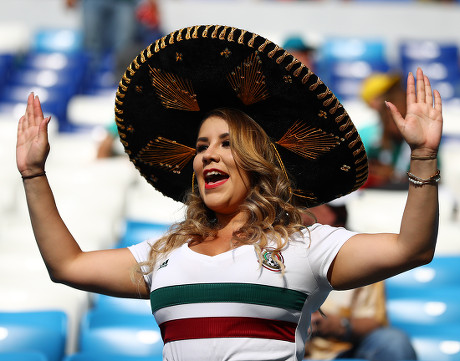Mexico Fan Wearing Sombrero Hat 
