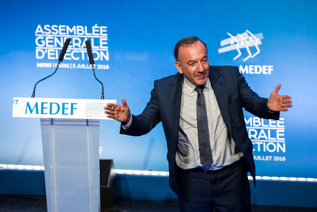 Election of new Medef head in Paris, France - 03 Jul 2018