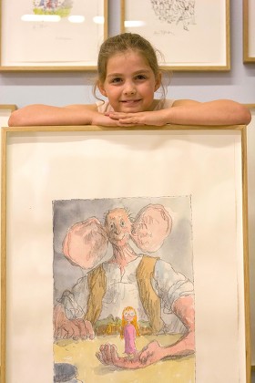 'Quentin Blake: A Retrospective' auction photocall, Christie's, London, UK - 06 Jul 2018
