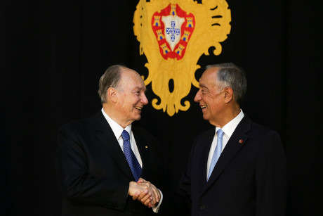 Prince Karim Aga Khan meeting with portuguese President, Lisbon, Portugal - 05 Jul 2018