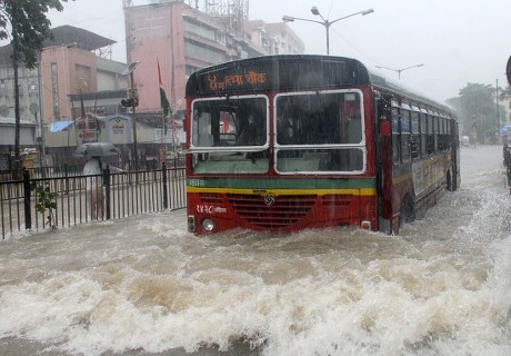 Traffic Stands Standstill On Flooded Road Editorial Stock Photo - Stock ...