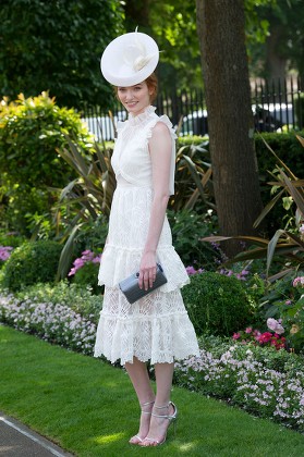 Poldark Actress Eleanor Tomlinson On The Second Day Of Royal Ascot Enjoying Record Breaking Sunshine. Picture David Parker 21.6.2017 Reporter Josh White And Laura Lambert.