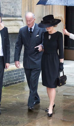 Lord And Lady Brabourne .the Royals Attend The Funeral Of The Countess Mountbatten Of Burma St Paul's Church Knightsbridge.