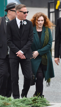 Jenny Mcalpine. Coronation St. Actress And Actor Anthony Cotton And Jenny Mcalpine At The Funeral Of Manchester Arena Bomb Blast Victim Martyn Hett 29 At Stockport Town Hall Stockport Cheshire.