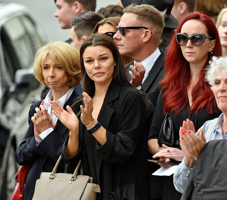 Anthony Cotton. (l To R) Coronation St. Actresses Helen Worth Faye Brooks Anthony Cotton And Producer Ate Oates At The Funeral Of Manchester Arena Bomb Blast Victim Martyn Hett 29 At Stockport Town Hall Stockport Cheshire.