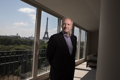Hubert Vedrine in his office in Paris, France - 12 Jul 2018