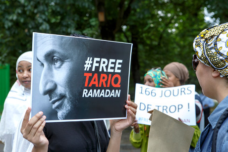 'Free Tariq Ramadan' rally in Geneva, Switzerland - 17 Jul 2018