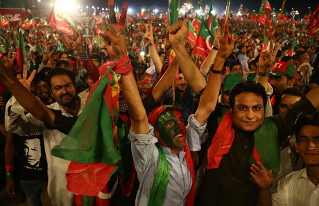 Pti Election Campaign Rally In Karachi Pakistan Jul Stock