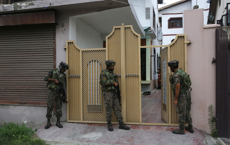 Paramilitary Soldiers Stand Guard Entrance Residential Editorial Stock ...