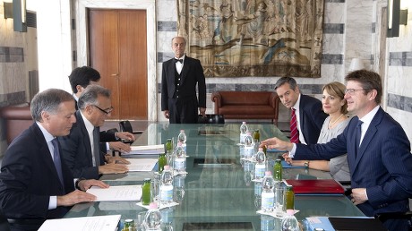British Secretary of State for Business Gregory David Clark in Rome, Italy - 26 Jul 2018