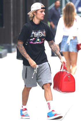 Justin Bieber Wears Louis Vuitton x Supreme Collection at British